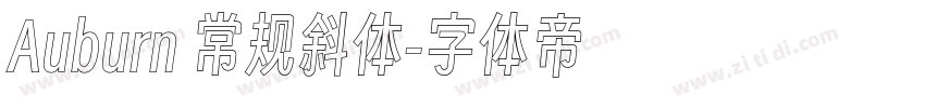 Auburn 常规斜体字体转换